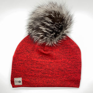 #046 Tuque Hiver Toute Rouge